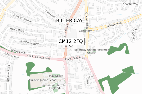 CM12 2FQ map - large scale - OS Open Zoomstack (Ordnance Survey) CM12 2FQ map - large scale - OS Open Zoomstack (Ordnance Survey)
