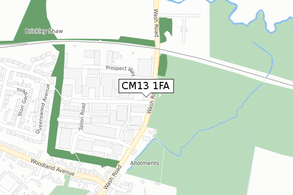 CM13 1FA map - large scale - OS Open Zoomstack (Ordnance Survey) CM13 1FA map - large scale - OS Open Zoomstack (Ordnance Survey)