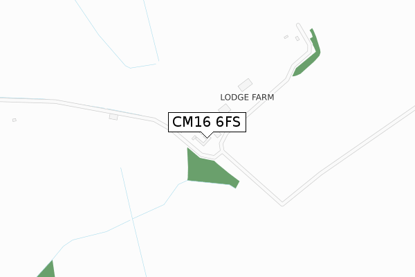 CM16 6FS map - large scale - OS Open Zoomstack (Ordnance Survey)