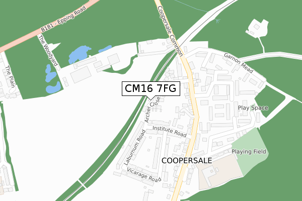 CM16 7FG map - large scale - OS Open Zoomstack (Ordnance Survey) CM16 7FG map - large scale - OS Open Zoomstack (Ordnance Survey)