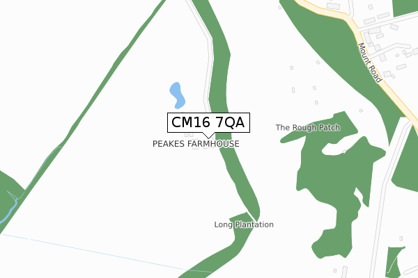 CM16 7QA map - large scale - OS Open Zoomstack (Ordnance Survey)