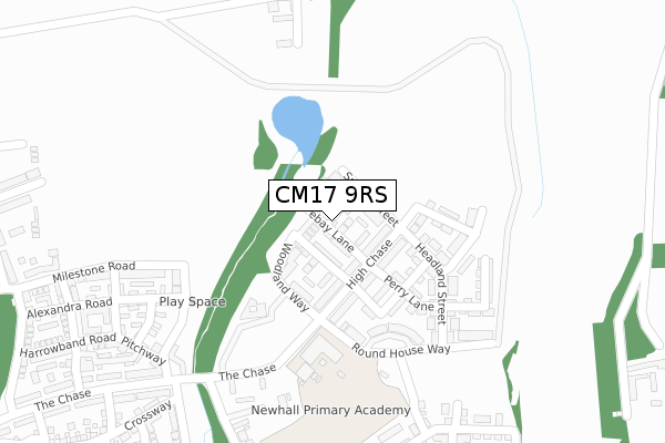 CM17 9RS map - large scale - OS Open Zoomstack (Ordnance Survey)