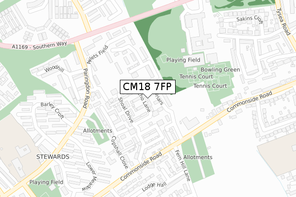 CM18 7FP map - large scale - OS Open Zoomstack (Ordnance Survey) CM18 7FP map - large scale - OS Open Zoomstack (Ordnance Survey)