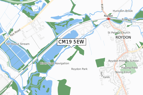 CM19 5EW map - small scale - OS Open Zoomstack (Ordnance Survey) CM19 5EW map - small scale - OS Open Zoomstack (Ordnance Survey)