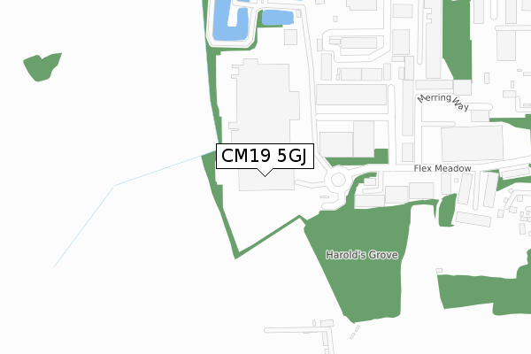 CM19 5GJ map - large scale - OS Open Zoomstack (Ordnance Survey) CM19 5GJ map - large scale - OS Open Zoomstack (Ordnance Survey)