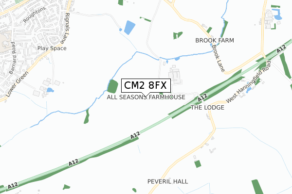 CM2 8FX map - small scale - OS Open Zoomstack (Ordnance Survey) CM2 8FX map - small scale - OS Open Zoomstack (Ordnance Survey)