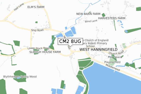 CM2 8UG map - small scale - OS Open Zoomstack (Ordnance Survey) CM2 8UG map - small scale - OS Open Zoomstack (Ordnance Survey)
