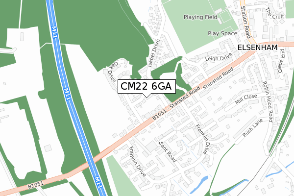 CM22 6GA map - large scale - OS Open Zoomstack (Ordnance Survey) CM22 6GA map - large scale - OS Open Zoomstack (Ordnance Survey)