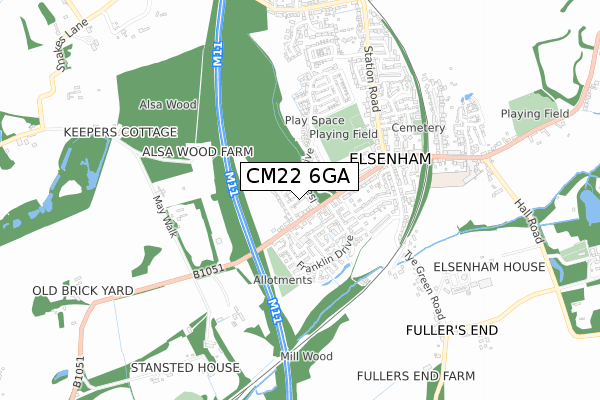 CM22 6GA map - small scale - OS Open Zoomstack (Ordnance Survey) CM22 6GA map - small scale - OS Open Zoomstack (Ordnance Survey)