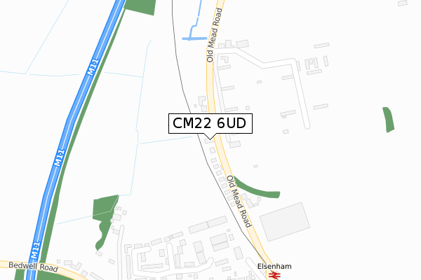 CM22 6UD map - large scale - OS Open Zoomstack (Ordnance Survey) CM22 6UD map - large scale - OS Open Zoomstack (Ordnance Survey)