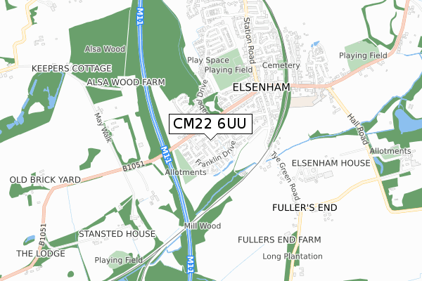 CM22 6UU map - small scale - OS Open Zoomstack (Ordnance Survey) CM22 6UU map - small scale - OS Open Zoomstack (Ordnance Survey)