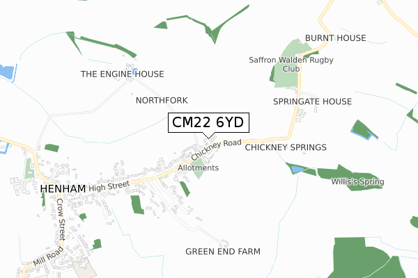 CM22 6YD map - small scale - OS Open Zoomstack (Ordnance Survey) CM22 6YD map - small scale - OS Open Zoomstack (Ordnance Survey)
