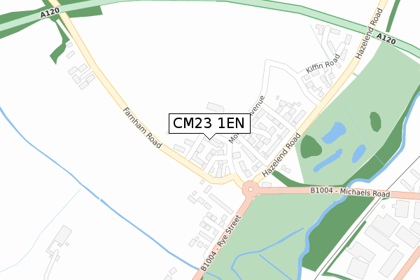 CM23 1EN map - large scale - OS Open Zoomstack (Ordnance Survey)