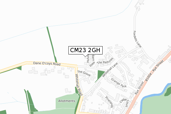 CM23 2GH map - large scale - OS Open Zoomstack (Ordnance Survey)