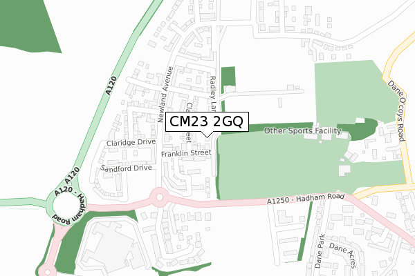 CM23 2GQ map - large scale - OS Open Zoomstack (Ordnance Survey) CM23 2GQ map - large scale - OS Open Zoomstack (Ordnance Survey)