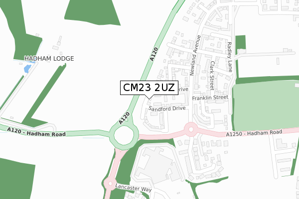 CM23 2UZ map - large scale - OS Open Zoomstack (Ordnance Survey) CM23 2UZ map - large scale - OS Open Zoomstack (Ordnance Survey)