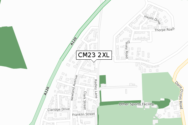 CM23 2XL map - large scale - OS Open Zoomstack (Ordnance Survey) CM23 2XL map - large scale - OS Open Zoomstack (Ordnance Survey)