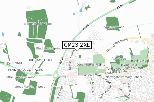 CM23 2XL map - small scale - OS Open Zoomstack (Ordnance Survey) CM23 2XL map - small scale - OS Open Zoomstack (Ordnance Survey)