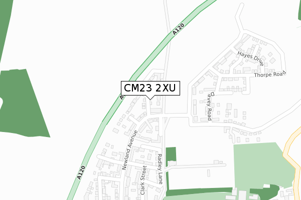 CM23 2XU map - large scale - OS Open Zoomstack (Ordnance Survey) CM23 2XU map - large scale - OS Open Zoomstack (Ordnance Survey)