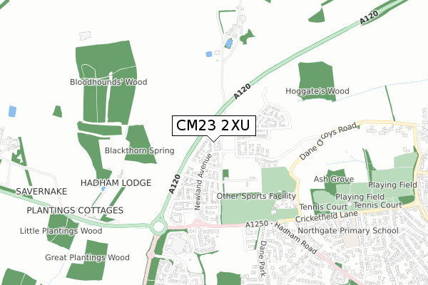 CM23 2XU map - small scale - OS Open Zoomstack (Ordnance Survey) CM23 2XU map - small scale - OS Open Zoomstack (Ordnance Survey)