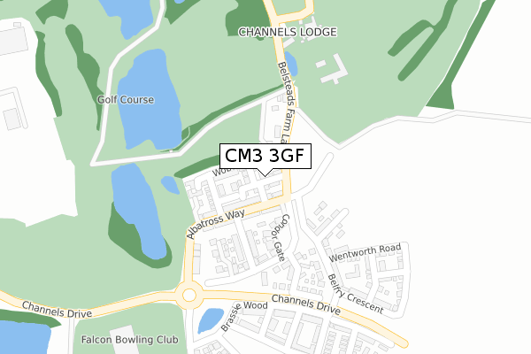 CM3 3GF map - large scale - OS Open Zoomstack (Ordnance Survey)