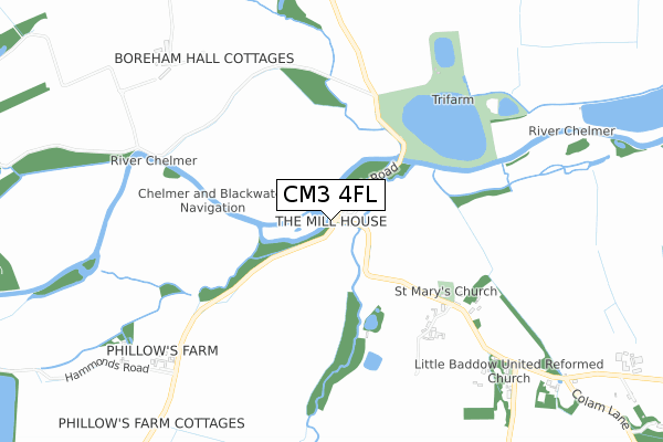 CM3 4FL map - small scale - OS Open Zoomstack (Ordnance Survey) CM3 4FL map - small scale - OS Open Zoomstack (Ordnance Survey)