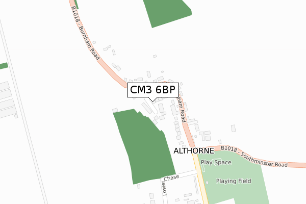 CM3 6BP map - large scale - OS Open Zoomstack (Ordnance Survey)