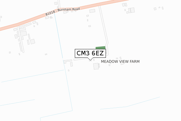 CM3 6EZ map - large scale - OS Open Zoomstack (Ordnance Survey)