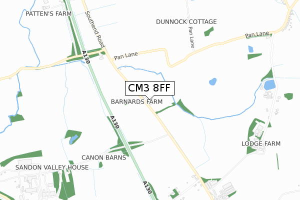 CM3 8FF map - small scale - OS Open Zoomstack (Ordnance Survey) CM3 8FF map - small scale - OS Open Zoomstack (Ordnance Survey)