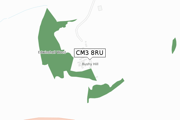 CM3 8RU map - large scale - OS Open Zoomstack (Ordnance Survey)