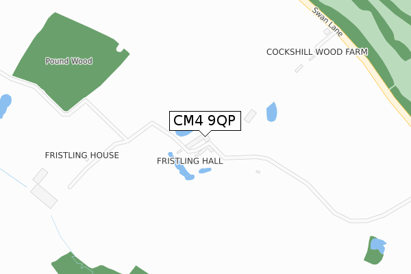 CM4 9QP map - large scale - OS Open Zoomstack (Ordnance Survey) CM4 9QP map - large scale - OS Open Zoomstack (Ordnance Survey)
