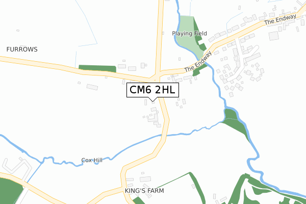 CM6 2HL map - large scale - OS Open Zoomstack (Ordnance Survey)