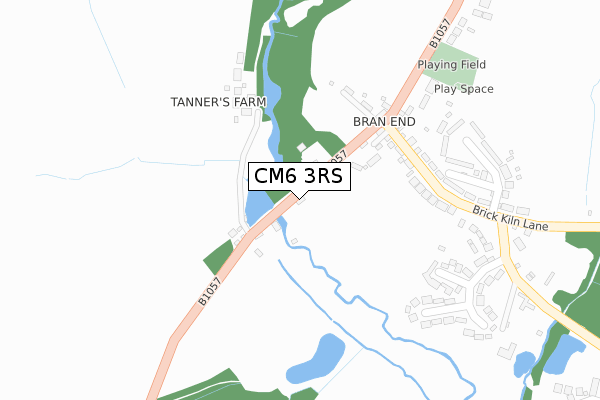 CM6 3RS map - large scale - OS Open Zoomstack (Ordnance Survey)