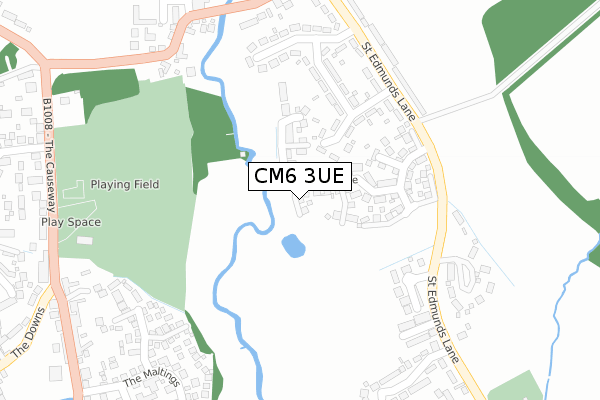 CM6 3UE map - large scale - OS Open Zoomstack (Ordnance Survey) CM6 3UE map - large scale - OS Open Zoomstack (Ordnance Survey)
