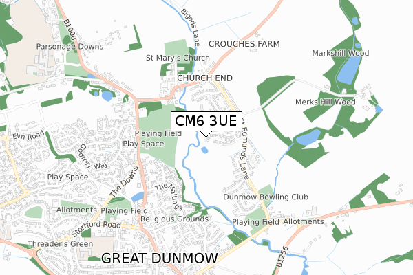 CM6 3UE map - small scale - OS Open Zoomstack (Ordnance Survey) CM6 3UE map - small scale - OS Open Zoomstack (Ordnance Survey)