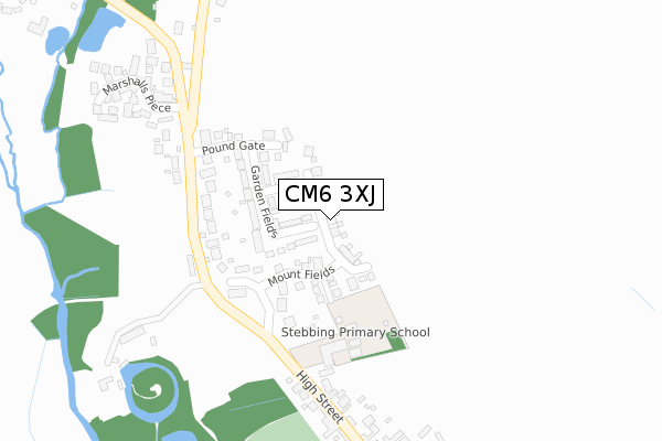 CM6 3XJ map - large scale - OS Open Zoomstack (Ordnance Survey) CM6 3XJ map - large scale - OS Open Zoomstack (Ordnance Survey)
