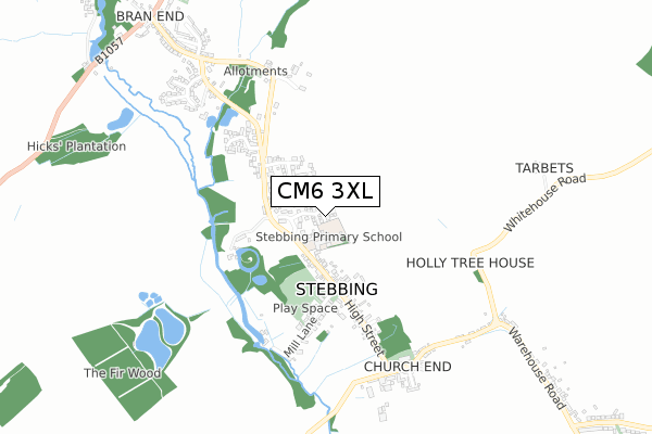 CM6 3XL map - small scale - OS Open Zoomstack (Ordnance Survey) CM6 3XL map - small scale - OS Open Zoomstack (Ordnance Survey)