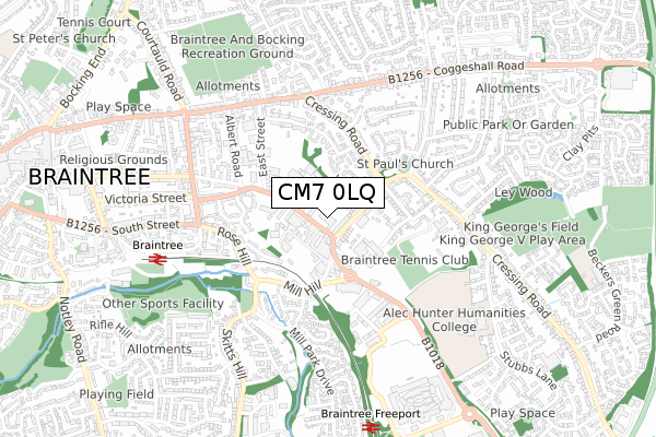CM7 0LQ map - small scale - OS Open Zoomstack (Ordnance Survey) CM7 0LQ map - small scale - OS Open Zoomstack (Ordnance Survey)