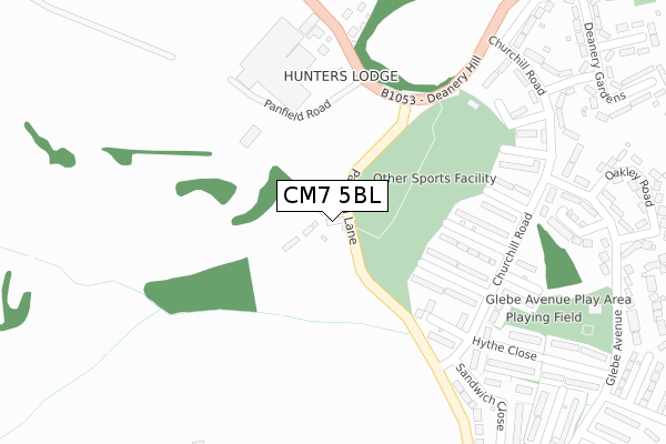 CM7 5BL map - large scale - OS Open Zoomstack (Ordnance Survey) CM7 5BL map - large scale - OS Open Zoomstack (Ordnance Survey)