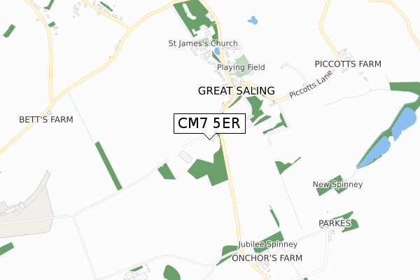 CM7 5ER map - small scale - OS Open Zoomstack (Ordnance Survey) CM7 5ER map - small scale - OS Open Zoomstack (Ordnance Survey)