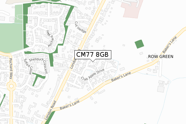 CM77 8GB map - large scale - OS Open Zoomstack (Ordnance Survey)