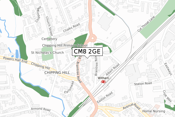 CM8 2GE map - large scale - OS Open Zoomstack (Ordnance Survey) CM8 2GE map - large scale - OS Open Zoomstack (Ordnance Survey)