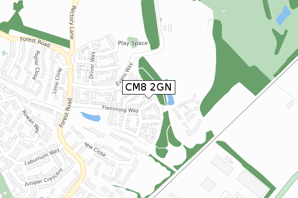 CM8 2GN map - large scale - OS Open Zoomstack (Ordnance Survey) CM8 2GN map - large scale - OS Open Zoomstack (Ordnance Survey)