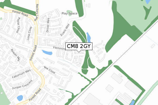CM8 2GY map - large scale - OS Open Zoomstack (Ordnance Survey) CM8 2GY map - large scale - OS Open Zoomstack (Ordnance Survey)
