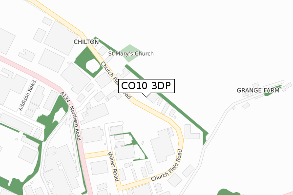 CO10 3DP map - large scale - OS Open Zoomstack (Ordnance Survey) CO10 3DP map - large scale - OS Open Zoomstack (Ordnance Survey)