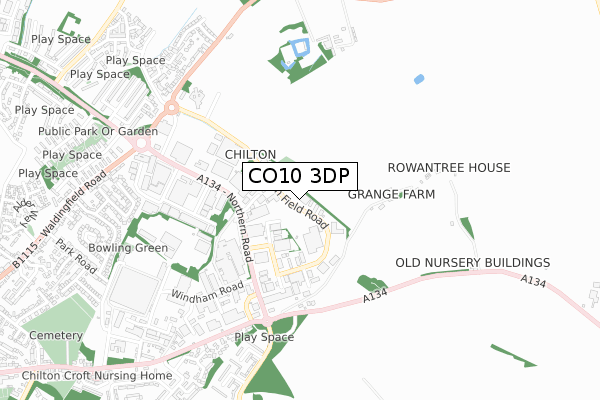 CO10 3DP map - small scale - OS Open Zoomstack (Ordnance Survey) CO10 3DP map - small scale - OS Open Zoomstack (Ordnance Survey)