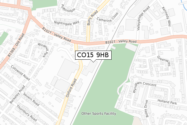 CO15 9HB map - large scale - OS Open Zoomstack (Ordnance Survey) CO15 9HB map - large scale - OS Open Zoomstack (Ordnance Survey)