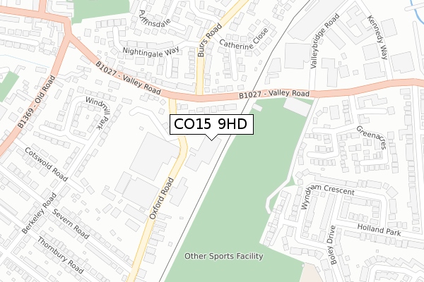 CO15 9HD map - large scale - OS Open Zoomstack (Ordnance Survey) CO15 9HD map - large scale - OS Open Zoomstack (Ordnance Survey)