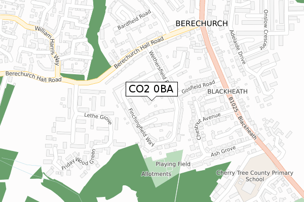 CO2 0BA map - large scale - OS Open Zoomstack (Ordnance Survey)