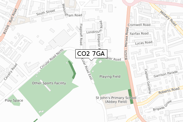 CO2 7GA map - large scale - OS Open Zoomstack (Ordnance Survey)